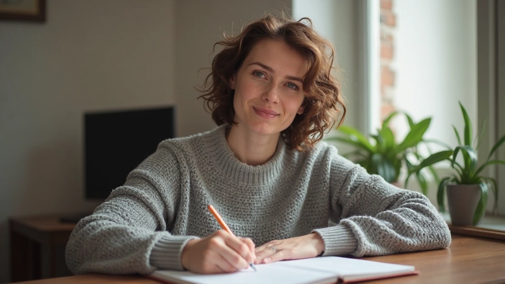 Notizbuch mit Fortschrittseinträgen und Anpassungsnotizen von Hand geschrieben