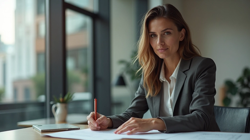 Langfristige Erfolgsplanung mit Strategie-Dokumenten und strukturiertem Framework auf einem Schreibtisch